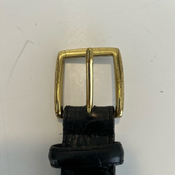 Brighton 32103 Black Embossed Leather  Alligator Men's Belt Size 34 Brass Buckle - Picture 6 of 12